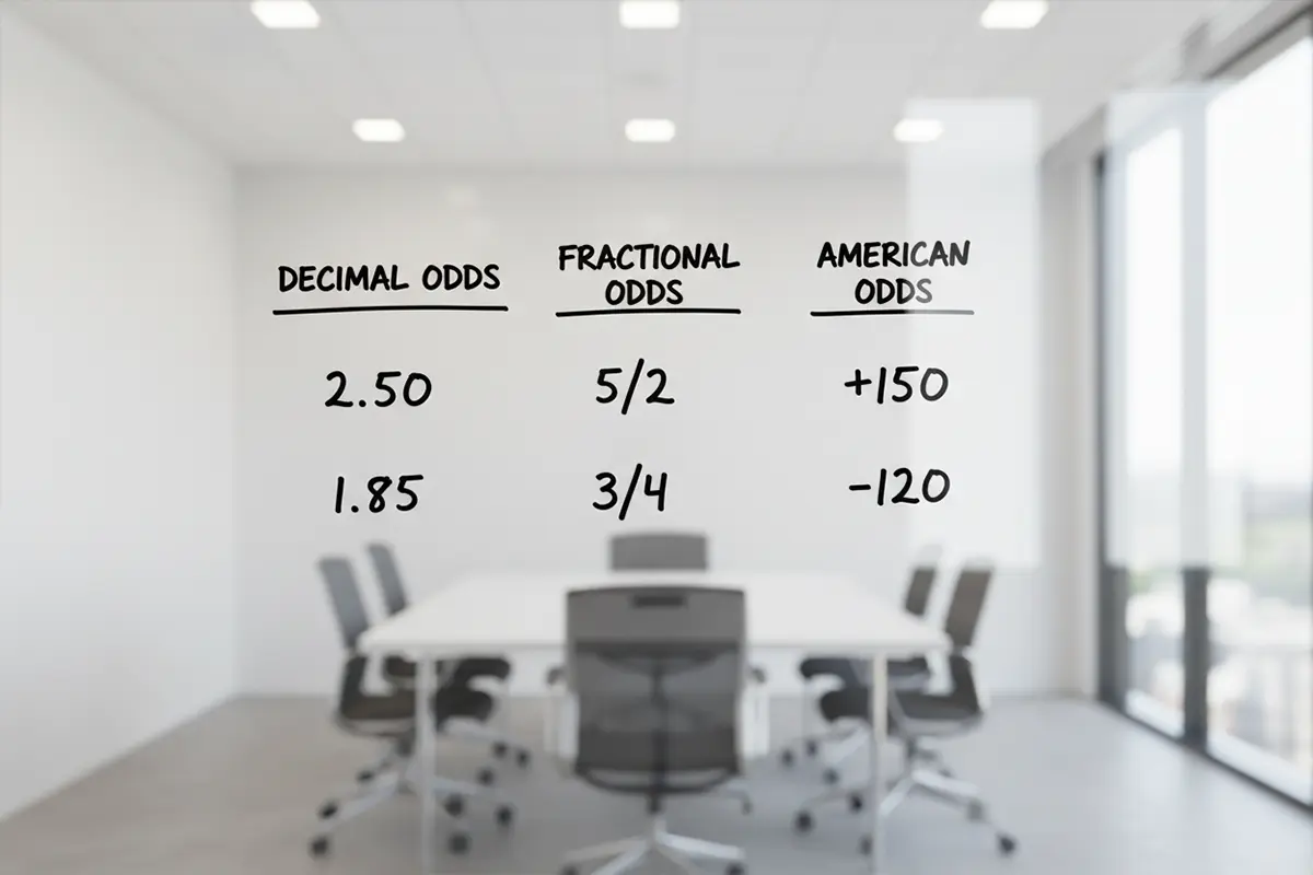 Drie kolommen met verschillende quoteringsformaten naast elkaar op een whiteboard