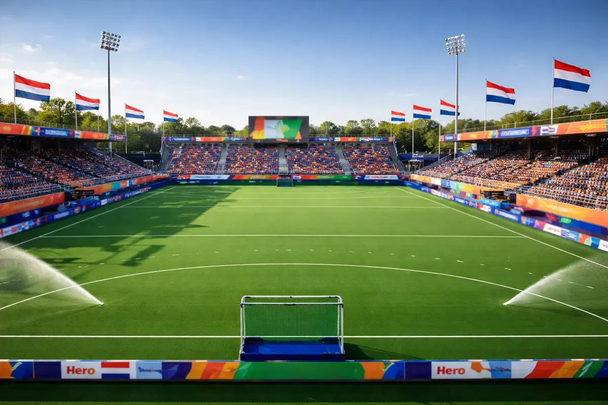 Hockeystadion in Nederland klaar voor een groot internationaal toernooi