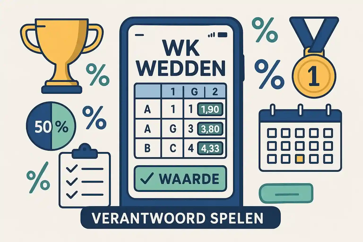 Wedden op WK Hockey met smartphone odds interface, trofee, analyse checklist en verantwoord gokken